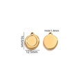 Pendentif rond en acier inoxydable doré pour la fabrication de bijoux DIY et colliers - Or Ovale Large Petit