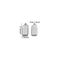 Pendentif rectangulaire en acier inoxydable argenté poli pour bijoux DIY avec dimensions - Couleur Acier Rectangle Petit