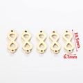 Golden infinity stainless steel jewelry connectors 19.5x6.7mm for DIY crafting - Figure 8 Style / Gold