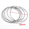 DIY jewelry parts: 30mm stainless steel rings with spiral texture for handmade crafts - Linen Texture / 30mm / Steel
