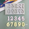 Siliconen mal cijfers 0-9 voor taartdecoratie met gestreepte cijfers van 2cm hoog - Gestreepte Nummers 0-9