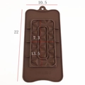 Brown silicone waffle chocolate mold with geometric pyramid texture and dimensions - Geometric Triangle Mold