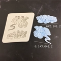 Auspicious cloud silicone mold for baking cakes and decorative resin casting - Two Clouds Style