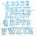Set mit 26 großen Alphabet-Plätzchenformen aus Kunststoff in Hellblau für DIY-Kuchen - Großes Englisches Alphabet (1274)
