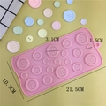 Ροζ καλούπι σιλικόνης κουμπί 21,5x10,3cm για σοκολάτα ζαχαρόπαστα και χειροτεχνίες - Ροζ