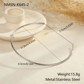 Detailed size specifications for minimalist stainless steel choker necklace with dimensions - 18K Gold / Silver Choker
