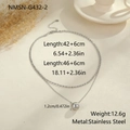 Detail view of double-layered stainless steel necklace with 1.2cm pearl pendant - 18K / Steel Color Necklace (NMSN-G432-2)