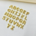 Vergulde 26 A-Z letterhangers met gehamerde textuur voor DIY-sieraden maken - Losse Hanger Letter A