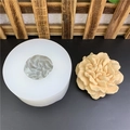 Peony flower silicone mold for DIY baking and chocolate cake fondant crafting - New Peony Style - Translucent
