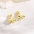 Ciondolo a farfalla 3D in rame placcato oro 18k per la creazione di gioielli fai da te - Oro