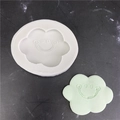 White silicone cloud smile mold for chocolate and fondant cake decoration with green sample - Gray Cloud Smile (6423灰色)