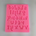 Rosa Silikon Alphabet-Form mit 26 Buchstaben zum Backen von Schokolade und Fondant - Großbuchstaben Stil (Nr. 1) / Rosa
