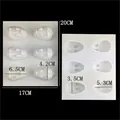 Detailed dimension chart for 6-cavity rabbit mousse silicone cake mold with size markings - Small 6-Cavity Rabbit