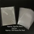 Clear 10x7cm plastic bags for candy packaging with 100 pieces per pack detail - Transparent Flat Bag