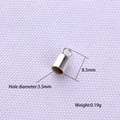 Handmade S925 silver plated copper tassel cap end clasp for DIY jewelry making - 3.5mm