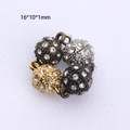 Chiusure magnetiche con strass per gioielli fai-da-te in oro argento nero e bronzo 16mm - 10mm / Oro