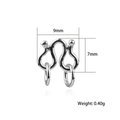 9mm S925 sterling silver U-shaped leverback earring clasp for jewelry making - W Shaped Clasp