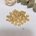 7mm gold plated flower bead caps for DIY jewelry making with hollow petal design - Six-Petal Hollow Style (ZYN-AM14G-1) / 7mm