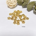 6.5mm 18k gold plated hollow petal flower cap spacers for DIY jewelry making - Fine Gear Style (ZYN-AM16G) / 6.5MM