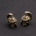 Retro spartan helmet alloy beads in bronze finish for handmade paracord jewelry making - Cyan Bronze