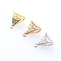 Hollow triangle pendant connectors in gold, rose gold, and silver finishes for DIY jewelry - Three-Color Hollow Triangle Set / Multicolor