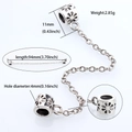 S925 Sterling Silber Sicherheitskette für Charms-Armbänder mit hohlem Blumenmuster - 925er Silber / Hohlblumen-Stil (S151)