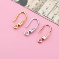 Three-color set of elegant teardrop DIY earring hooks in gold, silver and rose gold finishes - Hammered Teardrop Style / Gold