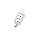Cilindrische zilveren magnetische sluiting voor DIY sieraden met decoratieve schroefdraad - Zilver
