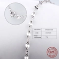 Detailed macro view of an S925 sterling silver chain with 0.4mm links and lobster clasp - 925 Silver / Cable Chain