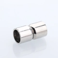 Gepolijste zilveren magnetische sluiting voor DIY sieraden kettingen en armbanden - Cilindrisch Antiek Zilver