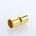 Detail van gepolijste gouden magneetsluitingen voor DIY armbanden en halskettingen maken - Cilindrisch Antiek Goud