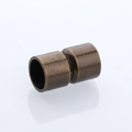 Detail van vintage bronzen magnetische sluitingen voor handgemaakte DIY kettingen maken - Cilindrisch Brons