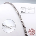 Detail of 925 sterling silver 2.5mm necklace with spring clasp and Italian hallmark - 925 Silver / Popcorn Chain