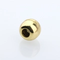 Macro view of gold spherical magnetic clasp for DIY jewelry leather cord connection - Round Antique Gold