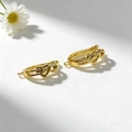 Ganci per orecchini a nodo di cuore in oro 18K con anello per gioielli DIY - Oro