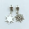 DIY silberne Vintage Schneeflocken Anhänger für Schmuckherstellung in zwei Stilen - Schneeflocken Anhänger (Pendant-17)