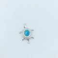 Connecteur tortue en or et opale avec doubles anneaux pour la création de bijoux - Connecteur Tortue