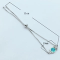 Silver owl opal connector bracelet with adjustable sliding box chain for jewelry making - Owl Adjustable Slider Bracelet