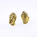 Antique gold Buddha head beads made of zinc alloy for DIY jewelry and bracelets - Antique Gold