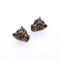 Vintage bronze tiger head alloy beads for DIY jewelry making and bracelet crafts - Cyan Bronze