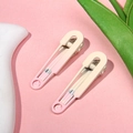 Pink and beige gradient hair clips in a stylish safety pin design for women - Pink