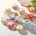 DIY colorful cream-style resin beads with heart and flower shapes for jewelry making - Multicolor