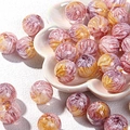 Artistic oil painting style pink and gold wavy textured acrylic beads for DIY phone chains - Price per Piece / Purple-Yellow
