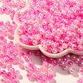 Rosa 6mm ABS Perlen mit Farbverlauf und 2mm Loch für DIY Schmuck und Bastelprojekte - 50g pro Packung (ca. 550 Stück) / Fuchsia