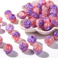 DIY phone chain beads with purple marble pattern and fine striped texture in acrylic finish - Price per Piece / Pink Purple