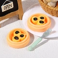 Μινιατούρα σετ dim sum από ρητίνη με ντάμπλινγκ shaomai και μικρό πιρούνι - Κέικ με Τζίτζιφα και Κεχρί
