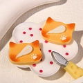 Harz-Anhänger in Katzen-Toastform mit Sahne-Deko für DIY Bastelarbeiten - Katzenkeks mit Weißer Marmelade