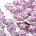 Cuenta de vidrio en forma de estrella para manualidades, lila y transparente - Púrpura Rosa Gris