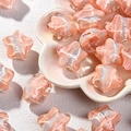 Cuentas de estrella estilo óleo para cadenas de teléfonos y accesorios de llaveros - Rosa Naranja + Degradado Gris Blanco
