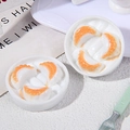 Miniature resin breakfast bowl set with realistic orange slices for dollhouse decor - Steamed Dumplings